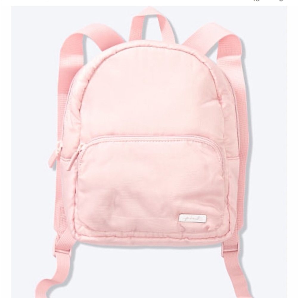 Victoria's Secret PINK Mini Backpack Chalk Rose Clay Ripstop Purse Travel NEW